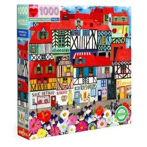 eeboo Whimsical Village 1000 Piece Puzzle